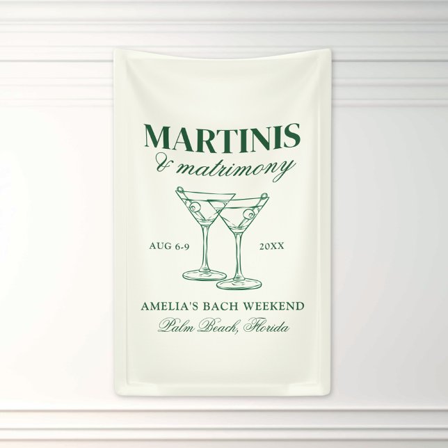 Martinis & Matrimony Bachelorette Weekend Banner (Creator Uploaded)