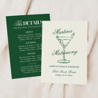 Martinis & Matrimony Bachelorette Weekend Invita