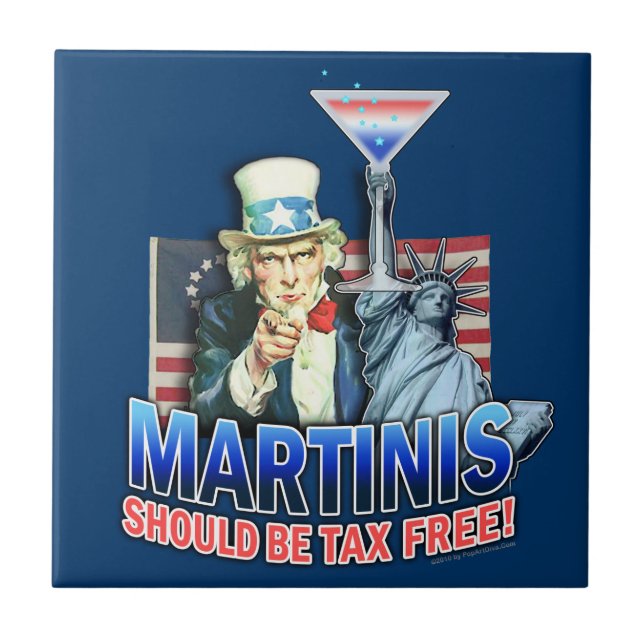 Martinis Should be Tax Free Coaster Tile (Front)