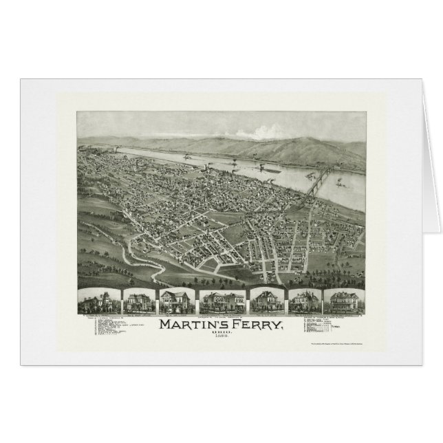 Martin's Ferry, OH Panoramic Map - 1899 (Front Horizontal)