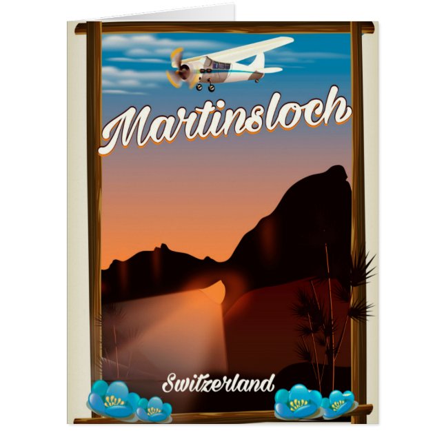 Martinsloch Switzerland travel poster (Front)