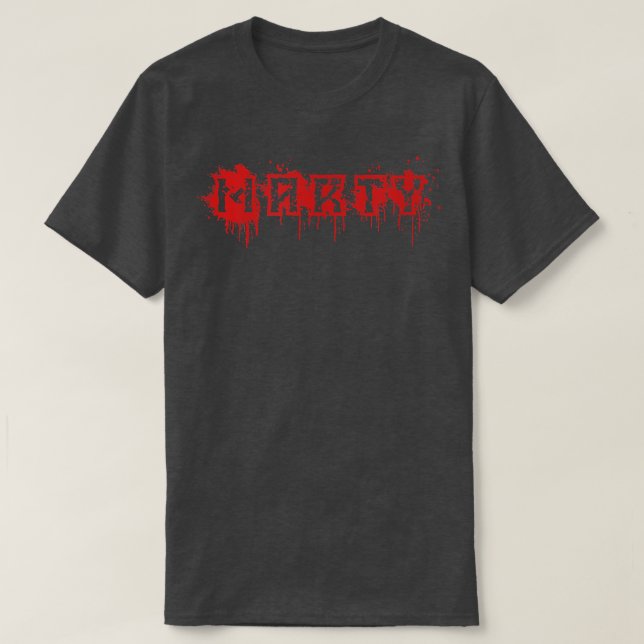 Marty  First Name Halloween Costume Personalised  T-Shirt (Design Front)