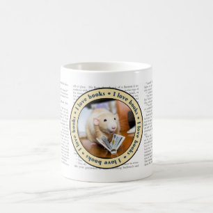 Marty Mouse "I Love Books" Coffee Mug