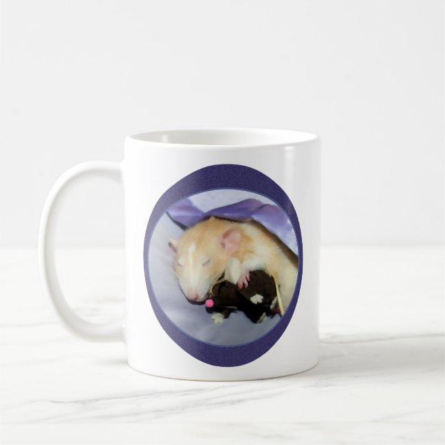 Marty Mouse Mug (Rat Sleeping with Teddy Bear) (Left)