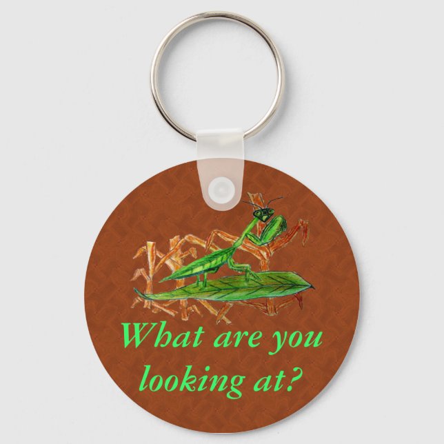 Marty the Praying Mantis Key Ring (Front)