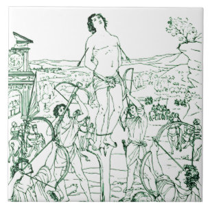 Martyrdom of Saint Sebastian Ceramic Tile