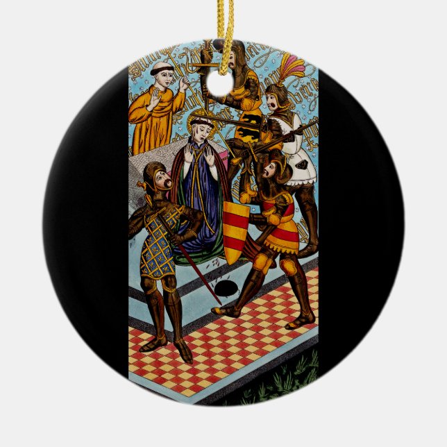 Martyrdom of Saint Thomas of Canterbury Ceramic Ornament (Front)