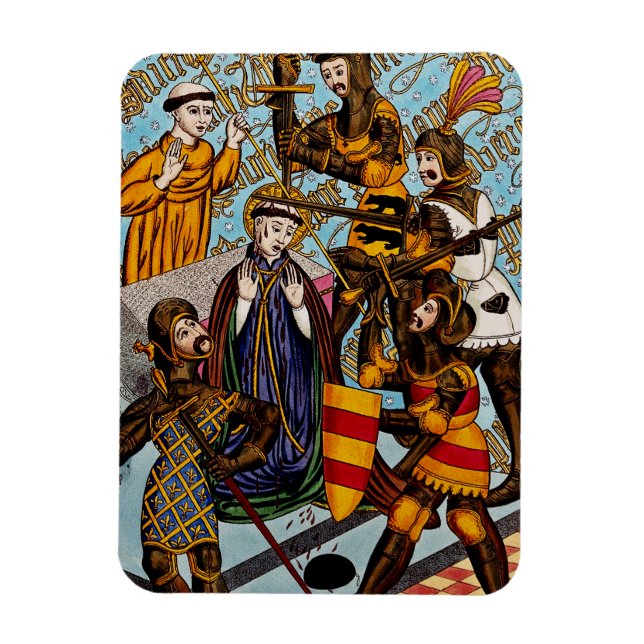 Martyrdom of Saint Thomas of Canterbury Magnet (Vertical)