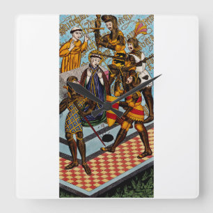 Martyrdom of Saint Thomas of Canterbury Square Wall Clock