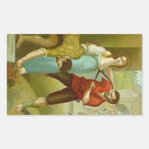 Martyrdom of St. Agatha (M 003) Rectangular Sticker