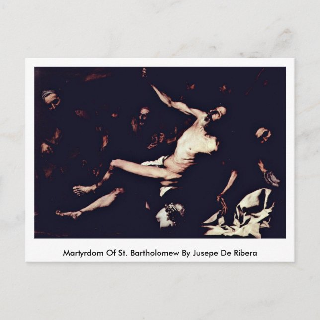 Martyrdom Of St. Bartholomew By Jusepe De Ribera Postcard (Front)