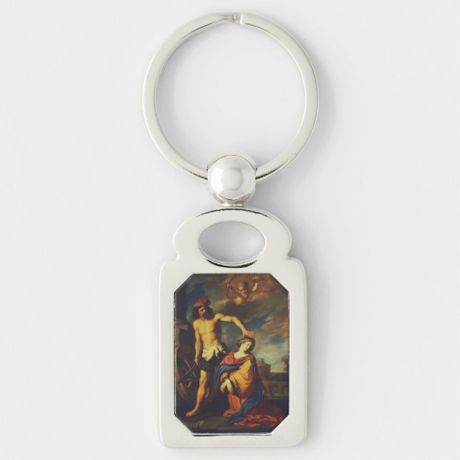 Martyrdom of St. Catherine Sacred Fine Art Collect Key Ring (Front)