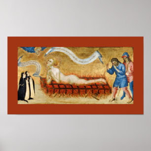 Martyrdom of St. Lawrence, with Two Nuns (M 022) Poster
