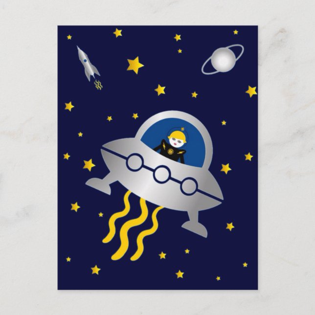 Martzkins In Outer Space Postcard © 2012 M. Martz (Front)