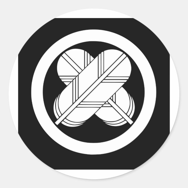 Maru chigai taka, Japan Classic Round Sticker (Front)