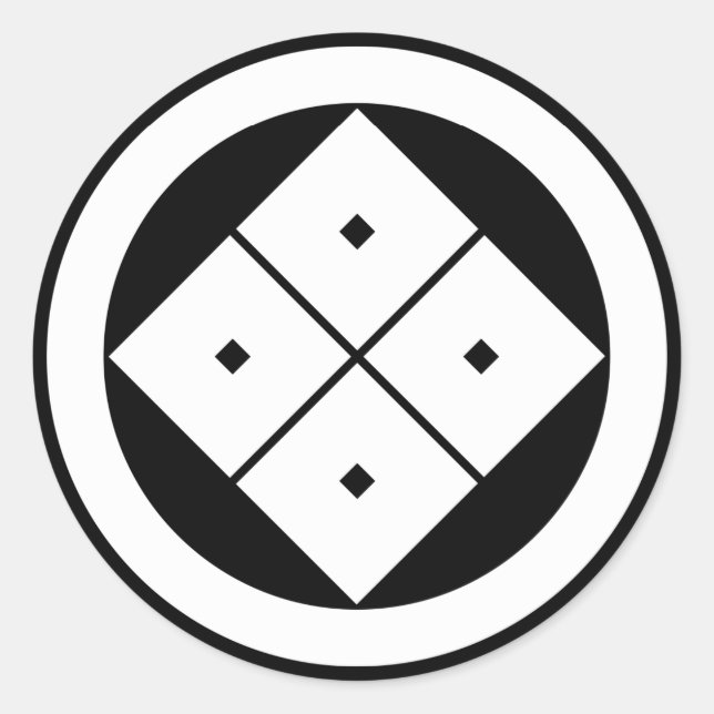 Maru ni Sumitate Yotsume Classic Round Sticker (Front)