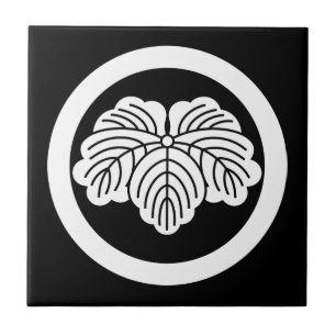 Maru ni tsuta (Tamon Kamon style) Ceramic Tile
