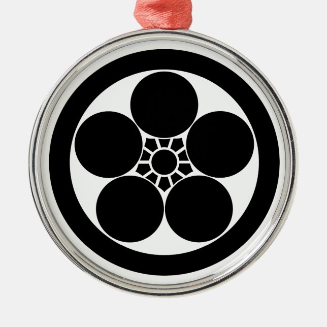 Maru ni Umebachi Metal Ornament (Front)
