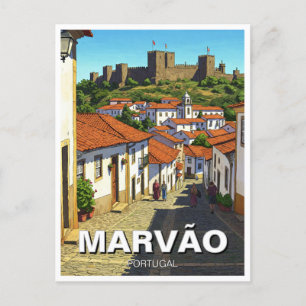 Marvao Portugal Travel Postcard