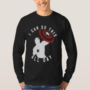Marvel Captain America I Can Do This All Day SIlho T-Shirt