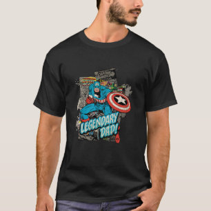 Marvel Captain America Legendary Dad Father s Day T-Shirt