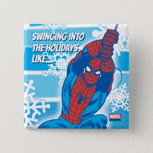 Marvel Classics   Spider-Man Snowflake Graphic 15 Cm Square Badge