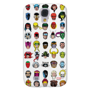 Marvel Comic Characters Pattern Galaxy S4 Case