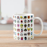 Marvel Comic Characters Pattern Coffee Mug<br><div class="desc">Check out this fun Marvel Comics pattern featuring the heads of the characters: Spider-Man, Captain America, Hulk, Black Widow, Iron Man, Black Panther, Falcon, Thor, Red Skull, She-Hulk, Spider Woman, Iron Fist, Karnak, Dormammu, Black Bolt, Ant-Man, Daredevil, Gorgon, Wasp, Green Goblin, Hawkeye, Enchantress, Cage, Luke, Thanos, Dr. Strange, Medusa, Venom,...</div>