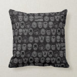 Marvel Comics Hero Head Pattern Cushion<br><div class="desc">Several retro Marvel Comics super hero heads are arranged in a pattern,  featuring Captain America,  Iron Man,  Spider-Man,  Hawkeye,  Daredevil,  Black Widow,  Nova,  and Falcon.</div>