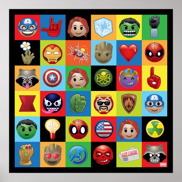 marvel character grid