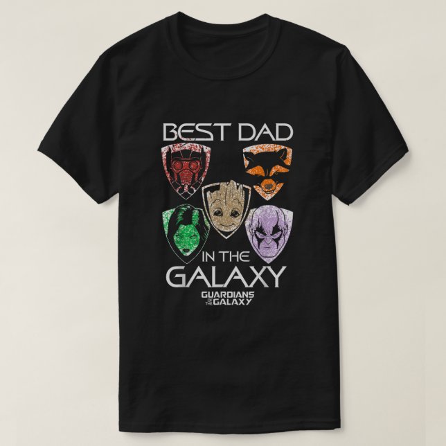 Marvel Guardians Best Dad Fathers Day Graphic  T-Shirt (Design Front)