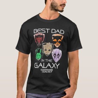 Marvel Guardians Best Dad Fathers Day Graphic  T-Shirt