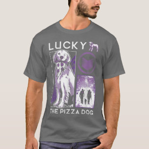 Marvel Hawkeye Lucky The Pizza Dog Purple Collage  T-Shirt