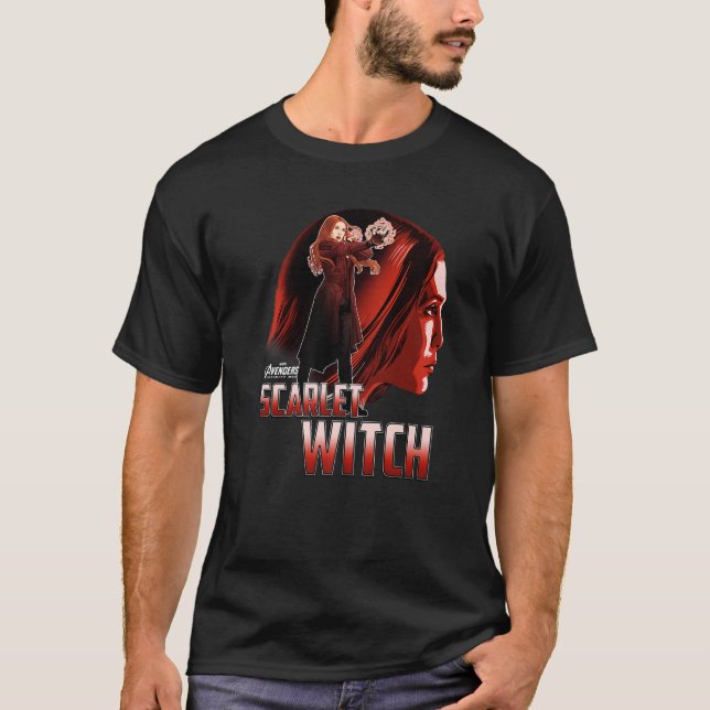 Marvel Infinity War Scarlet Witch Profile Premium  T-Shirt (Front)