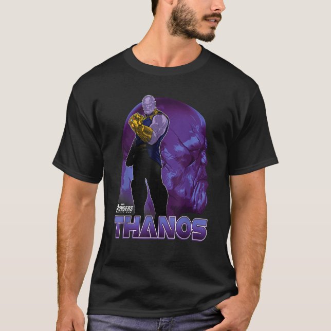 Marvel Infinity War Thanos Big Head Profile Graphi T-Shirt (Front)