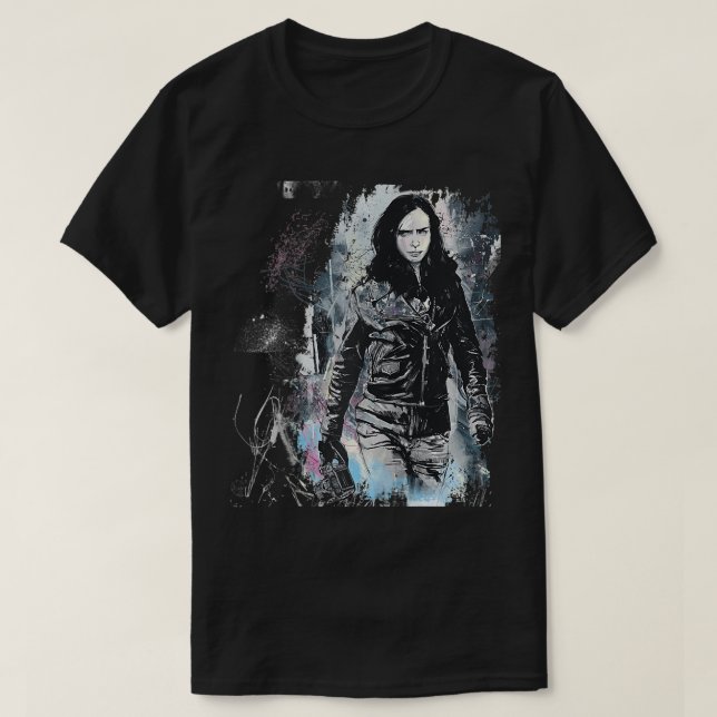 Marvel Jessica Jones Sketch Raglan Baseball Tee (Design Front)