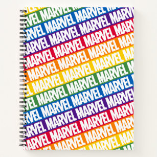 Marvel Rainbow Stripe Pattern Notebook