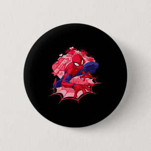 Marvel Spider-man Hearts Valentines Day 6 Cm Round Badge