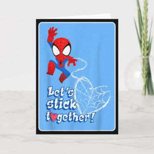 Marvel Spider-man Lets Stick Together Valentine Ca Card
