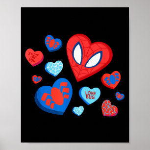 Marvel Spider-man Spidey Hearts Valentines Day Poster