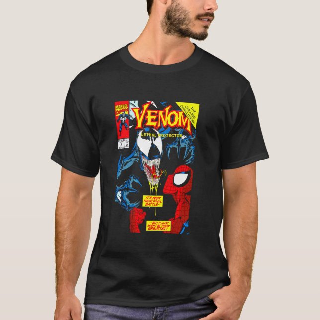 Marvel Spider-Man VS Venom Chilling Conclusion Com T-Shirt (Front)