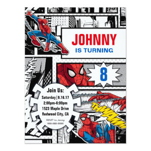 Marvel | Spiderman - Birthday Invitation