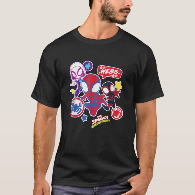 Marvel Spidey And His Amazing Friends Team Spidey  T-Shirt (Front)
