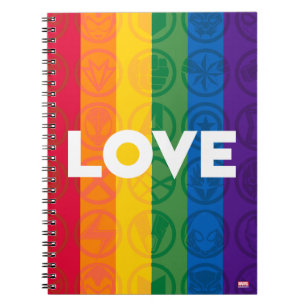 Marvel Super Hero "Love" Rainbow Brick Notebook
