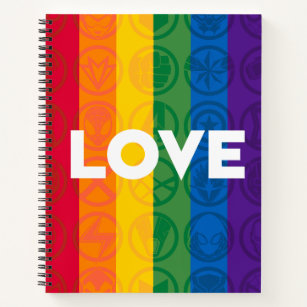 Marvel Super Hero "Love" Rainbow Brick Notebook