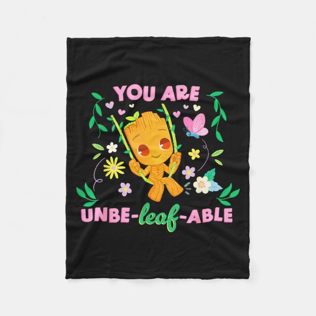 Marvel Valentine’s Day Spring Groot You Are Unbe-l Fleece Blanket (Front)