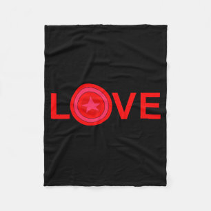 Marvel Valentines Day Captain America Red Love Shi Fleece Blanket