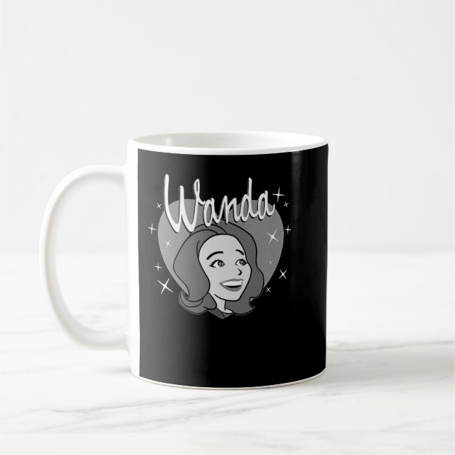 Marvel WandaVision Wanda Maximoff Heart Retro 60s  Coffee Mug (Left)