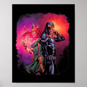 Marvel X-men Cyclops &amp; Jean Grey Variant Valen Poster
