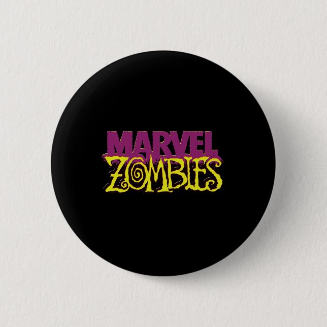 Marvel Zombies Official Colour Logo Halloween  6 Cm Round Badge (Front)